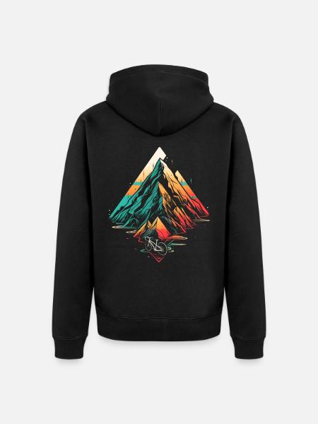 Mountainbiking Steamwave - Unisex Premium Bio Zip Hoodie - Schwarz