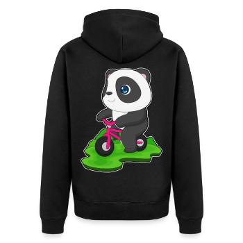 Vélo Panda - Veste à capuche bio Premium Unisexe - noir - Dos - Nico (187cm)