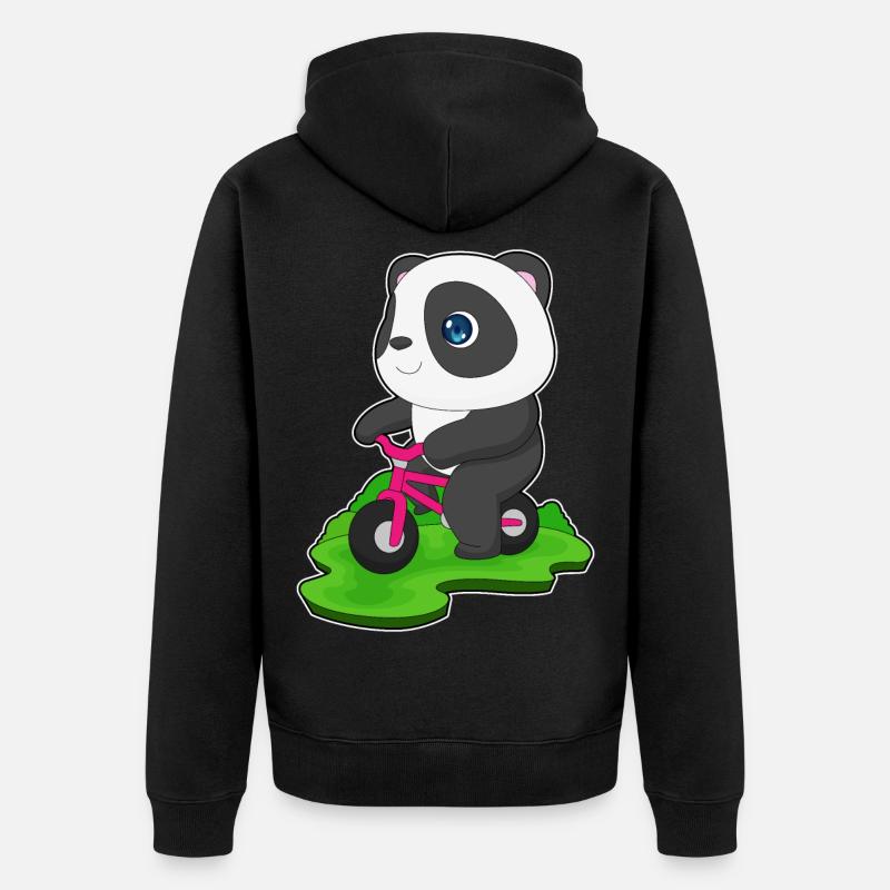 Vélo Panda - Veste à capuche bio Premium Unisexe - noir