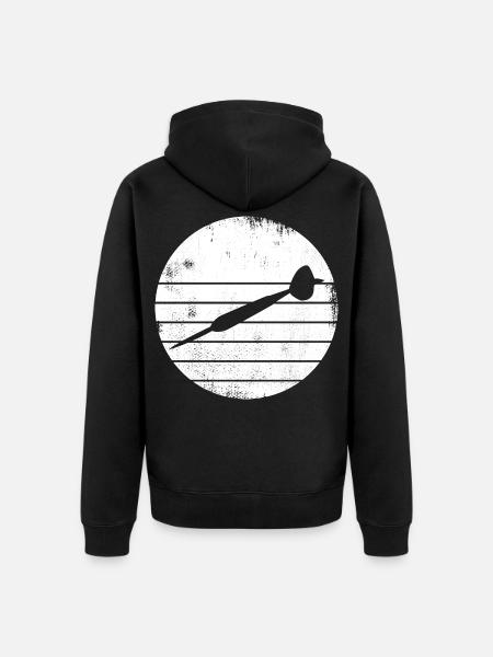 Dart Sketch - Unisex Premium Organic Zip Hoodie - black