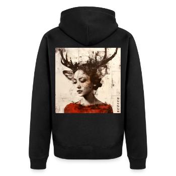 Rêverie - Veste à capuche bio Premium Unisexe - noir - Dos - Nico (187cm)
