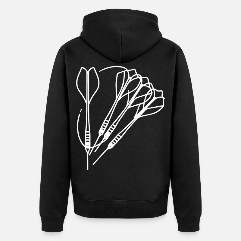 Dessin de fléchettes - Veste à capuche bio Premium Unisexe - noir
