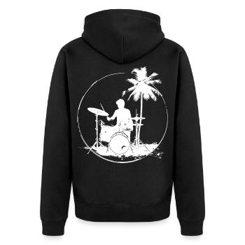 Batteur - Veste à capuche bio Premium Unisexe - noir - Dos - Nico (187cm)