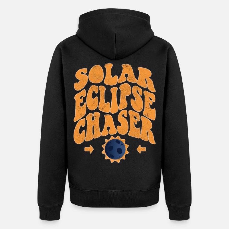 Solar eclipse chaser - Unisex Premium Bio Zip Hoodie - Schwarz