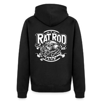 Chemise Ratsking Ratlook – Style rustique personnalisé - Veste à capuche bio Premium Unisexe - noir - Dos - Nico (187cm)