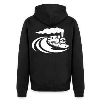 Locomotive - Veste à capuche bio Premium Unisexe - noir - Dos - Nico (187cm)