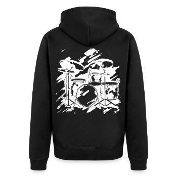 Percussion - Veste à capuche bio Premium Unisexe - noir - Dos - Nico (187cm)