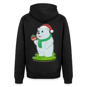 Bal de Noël des ours polaires - Veste à capuche bio Premium Unisexe - noir - Dos - Nico (187cm)