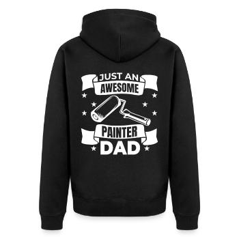 Juste un grand papa peintre - Veste à capuche bio Premium Unisexe - noir - Dos - Nico (187cm)