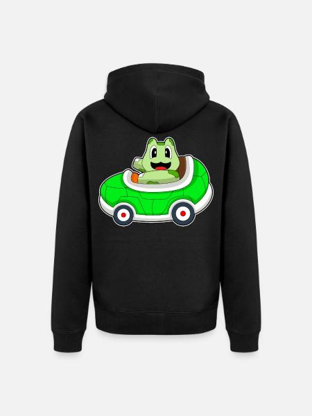 Turtle Car - Unisex Premium Organic Zip Hoodie - black