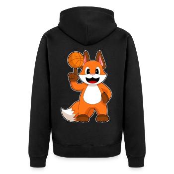Fox Joueur De Basket-ball Sports De Basket-ball - Veste à capuche bio Premium Unisexe - noir - Dos - Nico (187cm)