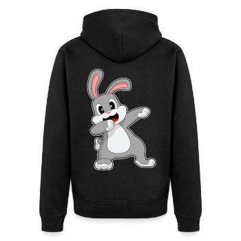 Bunny Hip Hop Dance - Unisex Premium Organic Zip Hoodie - black - Back - Nico (187cm)