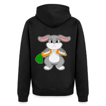 Lapin Carotte - Veste à capuche bio Premium Unisexe - noir - Dos - Nico (187cm)