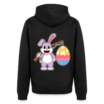 Pêche de Pâques au lapin - Veste à capuche bio Premium Unisexe - noir - Dos - Nico (187cm)