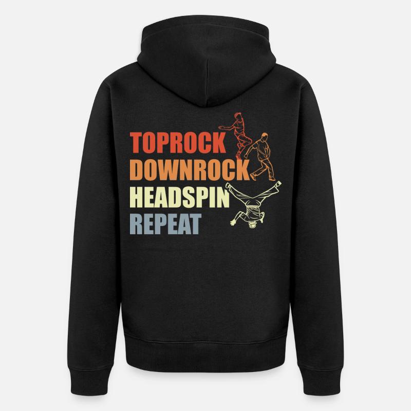 Breakdance Routine - Unisex Premium Bio Zip Hoodie - Schwarz