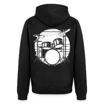 Percussion - Veste à capuche bio Premium Unisexe - noir - Dos - Nico (187cm)
