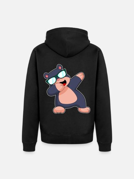 Mole Hip Hip Dance - Unisex Premium Organic Zip Hoodie - black