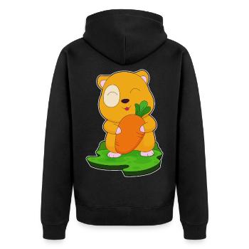 Hamster Carotte - Veste à capuche bio Premium Unisexe - noir - Dos - Nico (187cm)