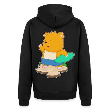 Été de surf sur planche de surf pour hamsters - Veste à capuche bio Premium Unisexe - noir - Dos - Nico (187cm)