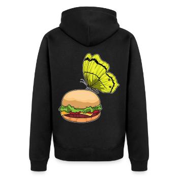 Cheeseburger papillon - Veste à capuche bio Premium Unisexe - noir - Dos - Nico (187cm)