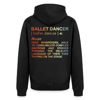 Danseuse de ballet Explication des termes - Veste à capuche bio Premium Unisexe - noir - Dos - Nico (187cm)