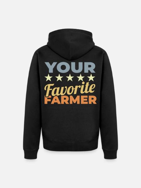 Bester Landwirt - Unisex Premium Bio Zip Hoodie - Schwarz
