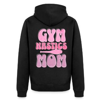 Gymnastique Mère Gymnastique Drôle de dicton Mères - Veste à capuche bio Premium Unisexe - noir - Dos - Nico (187cm)