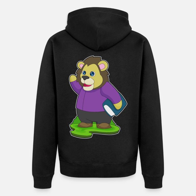 Livre Lion Nerd - Veste à capuche bio Premium Unisexe - noir