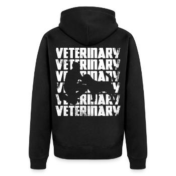 Drôle de vétérinaire - Veste à capuche bio Premium Unisexe - noir - Dos - Nico (187cm)