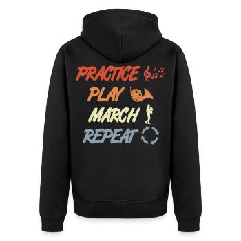 Motivation du cor français - Veste à capuche bio Premium Unisexe - noir - Dos - Nico (187cm)