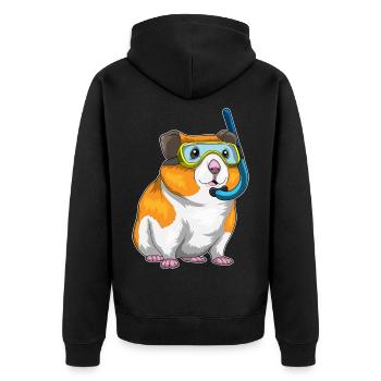 Plongée avec tuba pour hamster - Veste à capuche bio Premium Unisexe - noir - Dos - Nico (187cm)