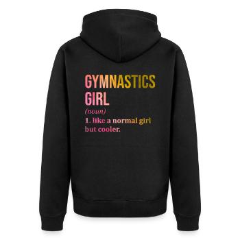 Gymnast Gymnast Gymnast - Unisex Premium Organic Zip Hoodie - black - Back - Nico (187cm)