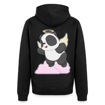 Ailes d’ange de panda - Veste à capuche bio Premium Unisexe - noir - Dos - Nico (187cm)