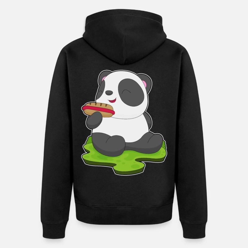Hot-dog Panda - Veste à capuche bio Premium Unisexe - noir