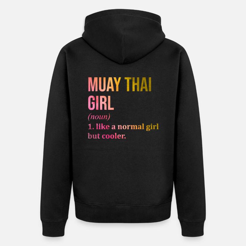 Muay Thaï - Veste à capuche bio Premium Unisexe - noir
