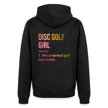 Disc golf - Veste à capuche bio Premium Unisexe - noir - Dos - Nico (187cm)