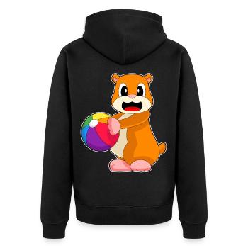 Natation Hamster Water-polo Été - Veste à capuche bio Premium Unisexe - noir - Dos - Nico (187cm)