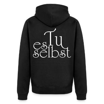 Faites-le vous-même - Veste à capuche bio Premium Unisexe - noir - Dos - Nico (187cm)