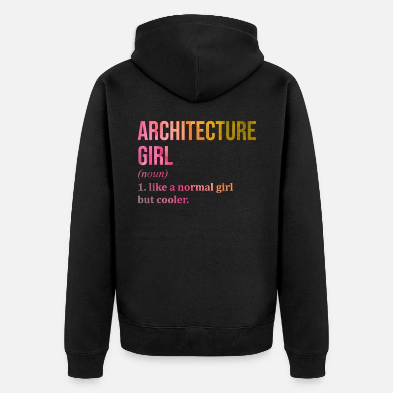 architecture - Veste à capuche bio Premium Unisexe - noir