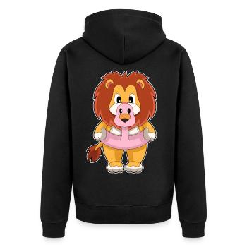 Flamant Lion - Veste à capuche bio Premium Unisexe - noir - Dos - Nico (187cm)