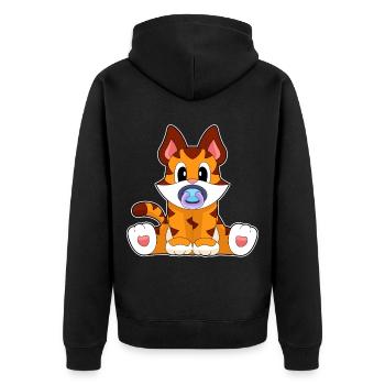 Tétine Tigre-Bébé - Veste à capuche bio Premium Unisexe - noir - Dos - Nico (187cm)