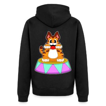 Cirque du tigre - Veste à capuche bio Premium Unisexe - noir - Dos - Nico (187cm)