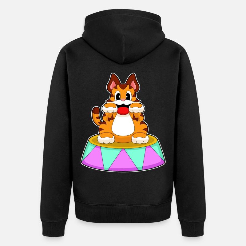 Cirque du tigre - Veste à capuche bio Premium Unisexe - noir
