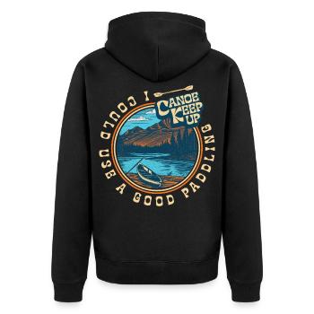 I could use a good paddling - Unisex Premium Organic Zip Hoodie - black - Back - Nico (187cm)