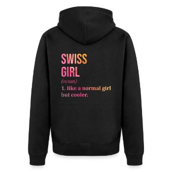 Suisse Suisse Suisse - Veste à capuche bio Premium Unisexe - noir - Dos - Nico (187cm)