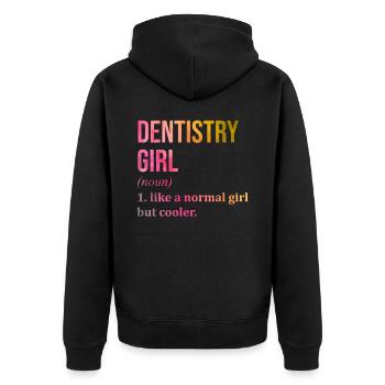 Dentist - Unisex Premium Organic Zip Hoodie - black - Back - Nico (187cm)