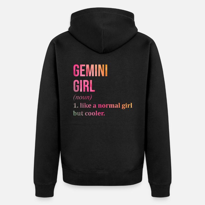 Gémeaux - Veste à capuche bio Premium Unisexe - noir