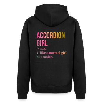 Accordéon Accordéon Accordéon - Veste à capuche bio Premium Unisexe - noir - Dos - Nico (187cm)