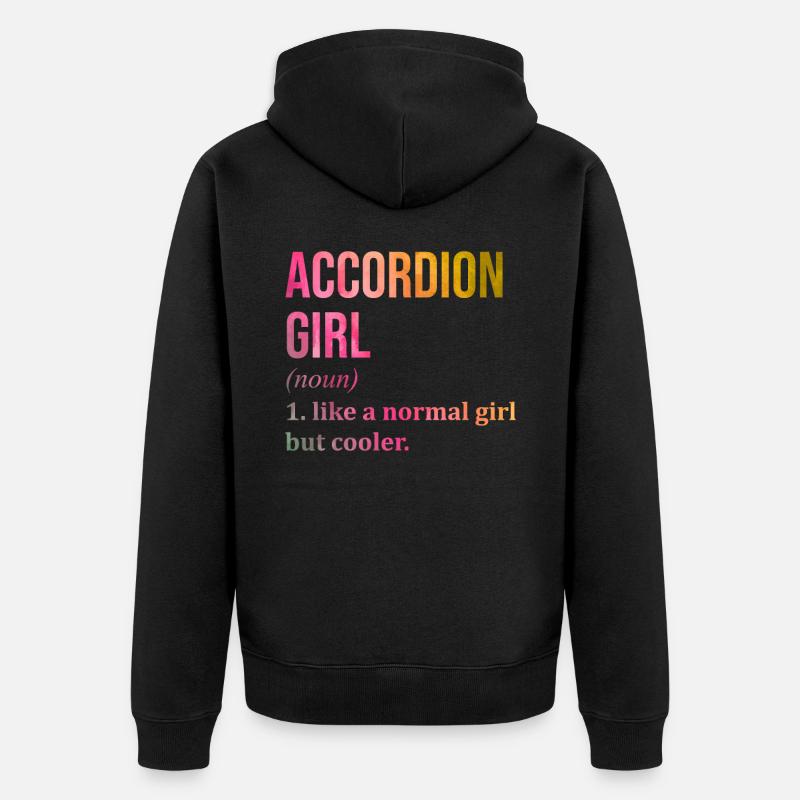 accordéon - Veste à capuche bio Premium Unisexe - noir