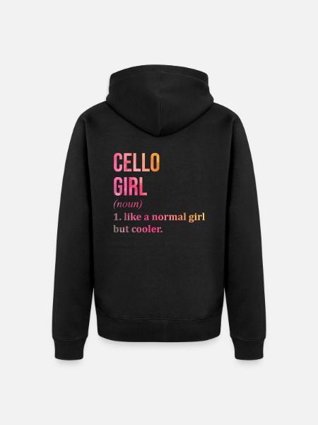 violoncelle - Veste à capuche bio Premium Unisexe - noir